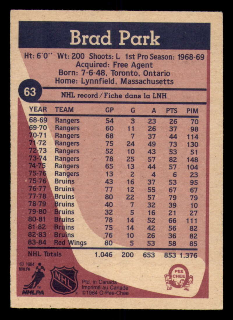 1984-85 O-Pee-Chee Hockey - #1 - #155 - Complete your set - Pick your card - Picture 211 of 495