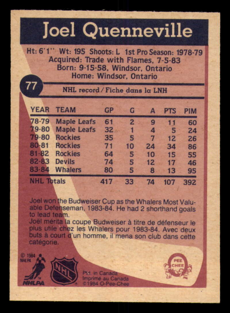 1984-85 O-Pee-Chee Hockey - #1 - #155 - Complete your set - Pick your card - Picture 261 of 495