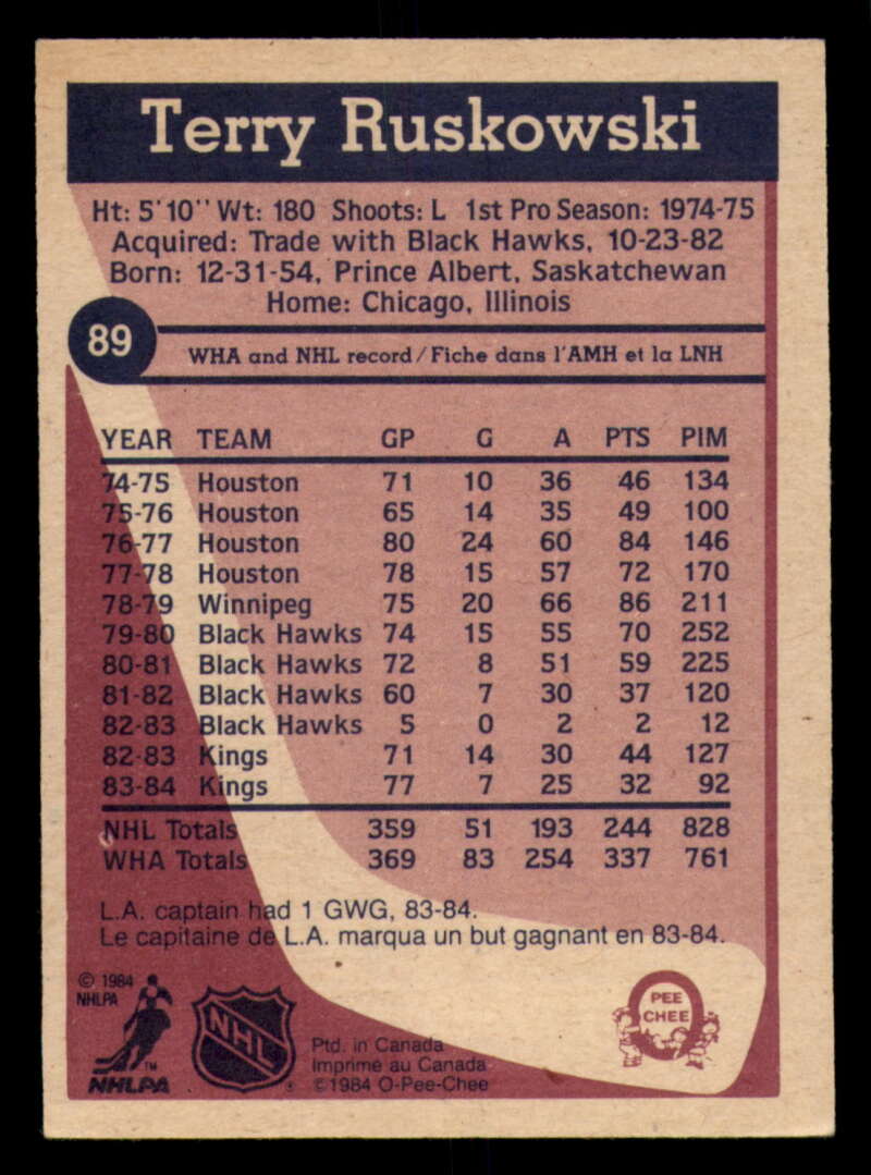 1984-85 O-Pee-Chee Hockey - #1 - #155 - Complete your set - Pick your card - Picture 301 of 495