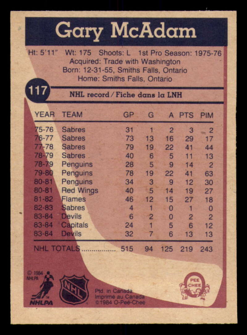 1984-85 O-Pee-Chee Hockey - #1 - #155 - Complete your set - Pick your card - Picture 393 of 495