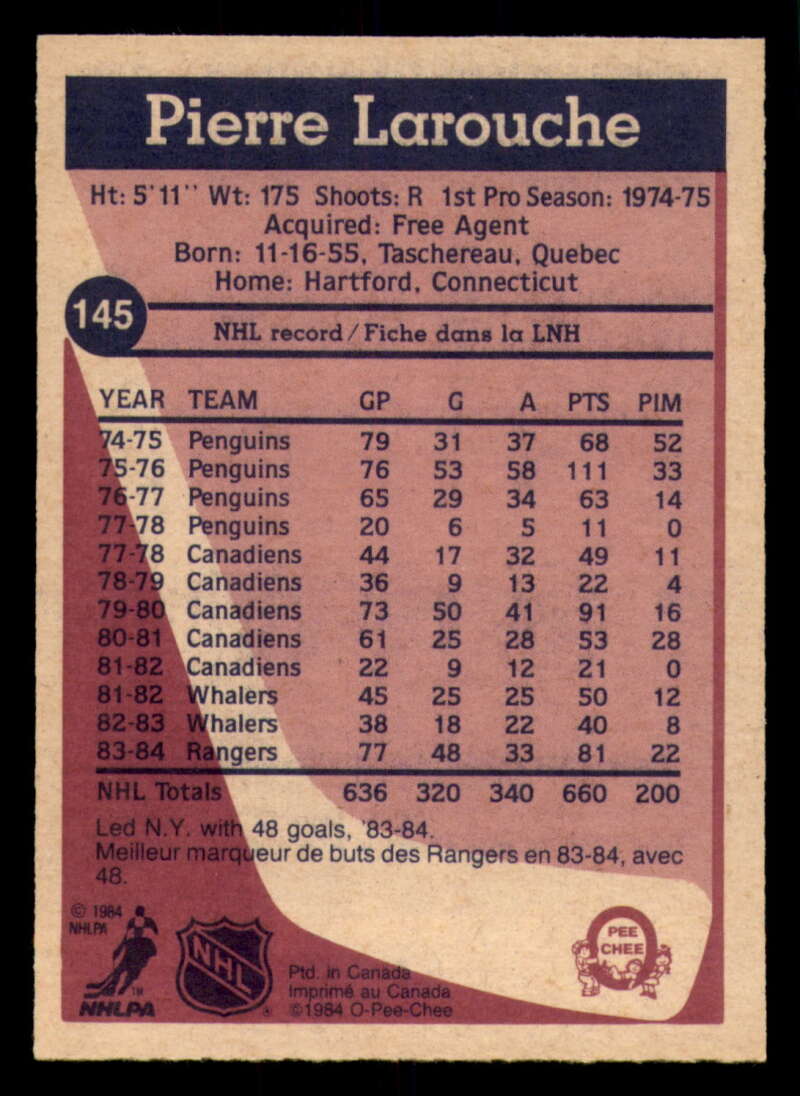 1984-85 O-Pee-Chee Hockey - #1 - #155 - Complete your set - Pick your card - Picture 471 of 495