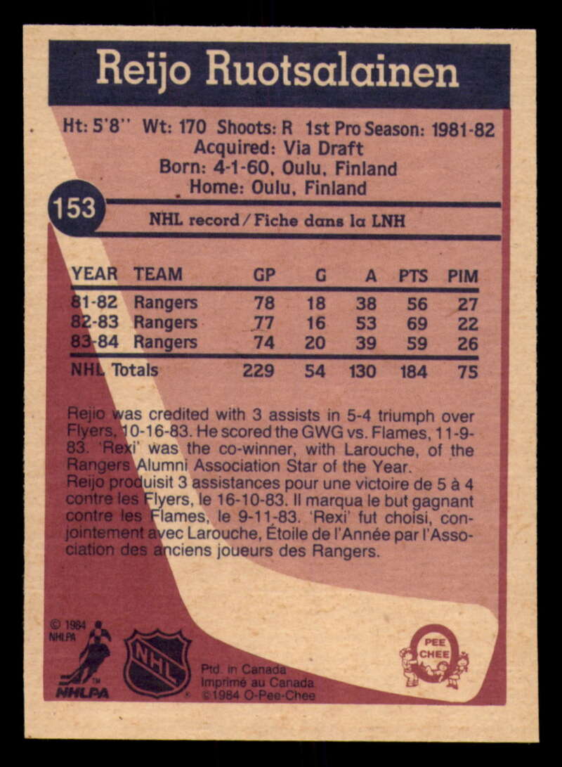 1984-85 O-Pee-Chee Hockey - #1 - #155 - Complete your set - Pick your card - Picture 489 of 495