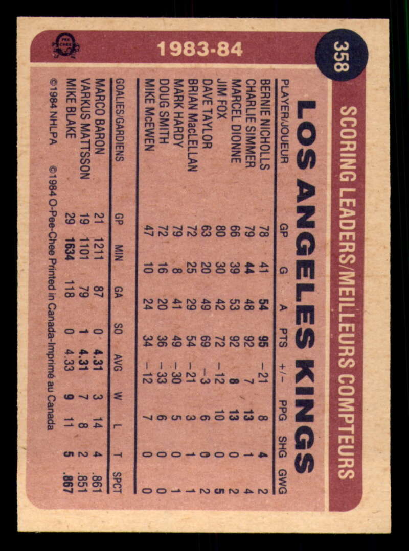 1984-85 O-Pee-Chee Hockey - #331 - #396 - Complete your set - Pick your card - Picture 79 of 181