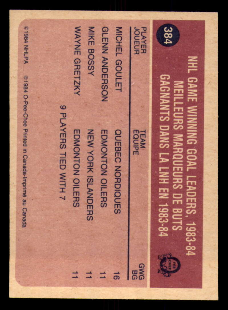 1984-85 O-Pee-Chee Hockey - #331 - #396 - Complete your set - Pick your card - Picture 147 of 181