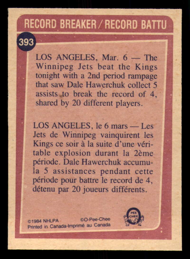 1984-85 O-Pee-Chee Hockey - #331 - #396 - Complete your set - Pick your card - Picture 173 of 181