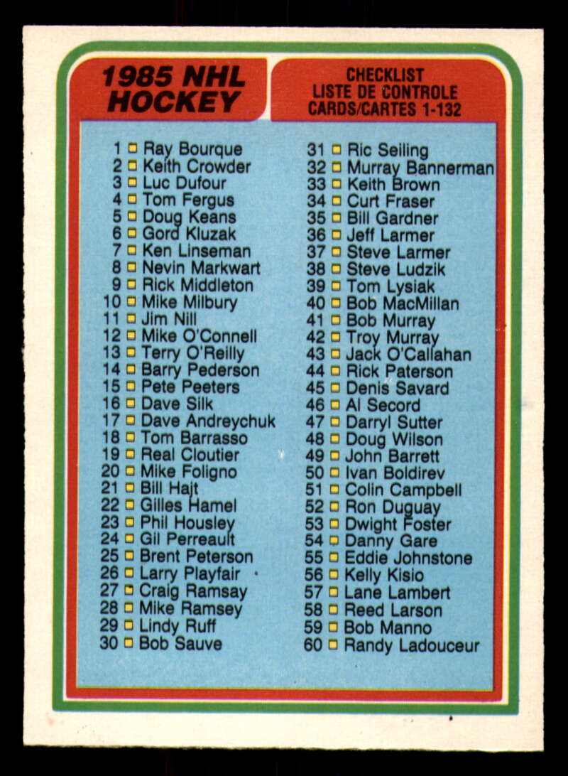 1984-85 O-Pee-Chee Hockey - #331 - #396 - Complete your set - Pick your card - Picture 176 of 181