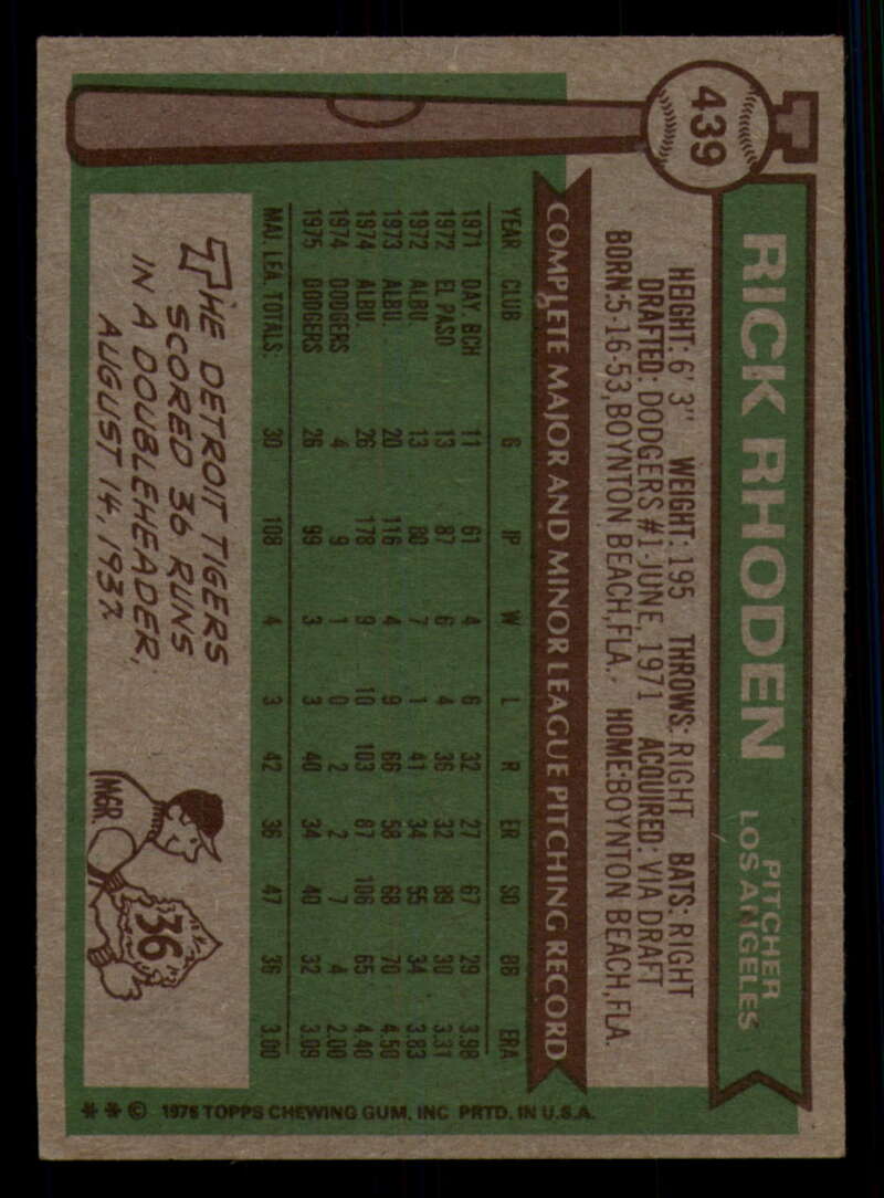 1976 Topps Baseball #391 to #450 - Complete your set - Pick your card - Picture 377 of 465