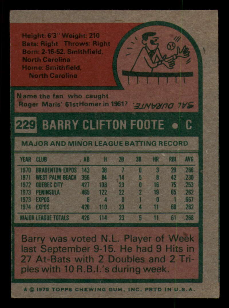 1975 Topps Baseball #166 - #259 - Complete your set - Pick your card - Picture 291 of 451