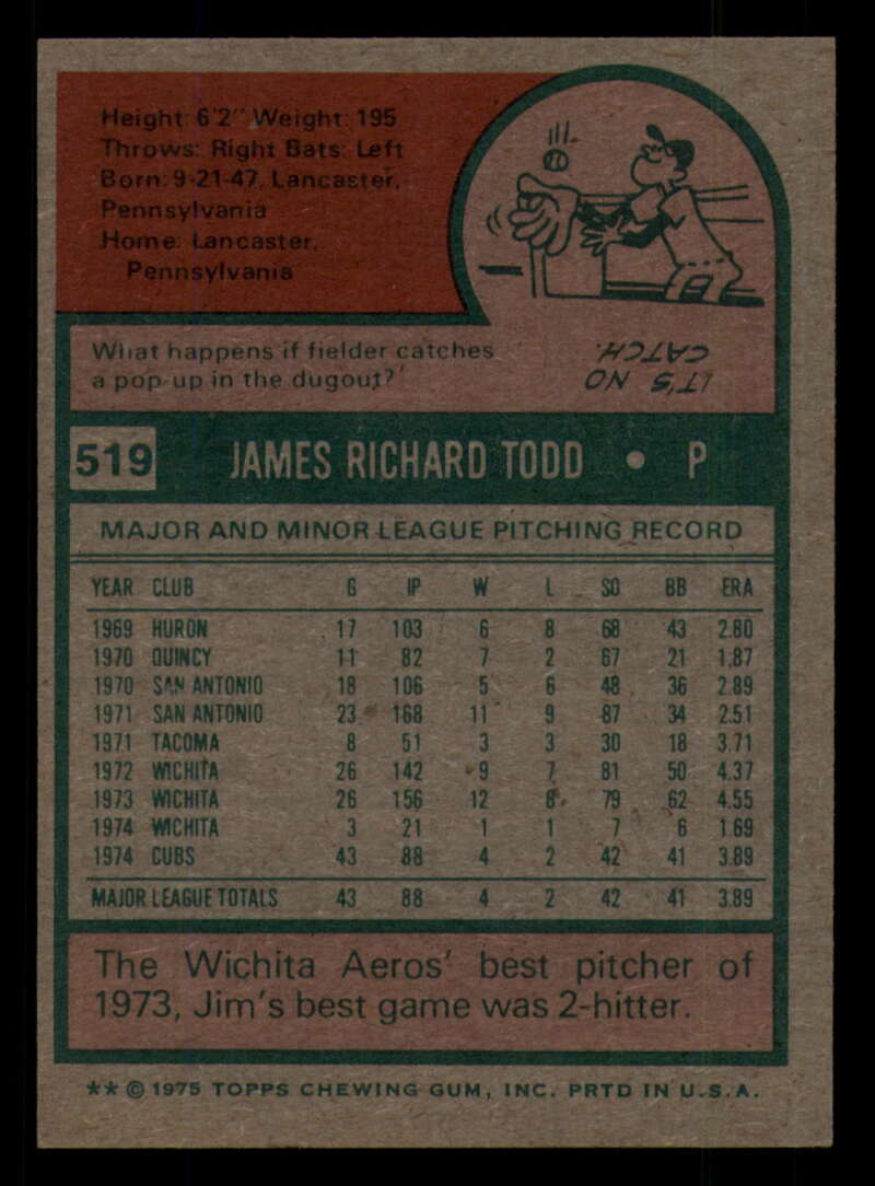 1975 Topps Baseball #516 - #585 - Complete your set - Pick your card - Picture 15 of 489