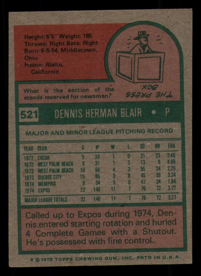 1975 Topps Baseball #516 - #585 - Complete your set - Pick your card - Picture 33 of 489