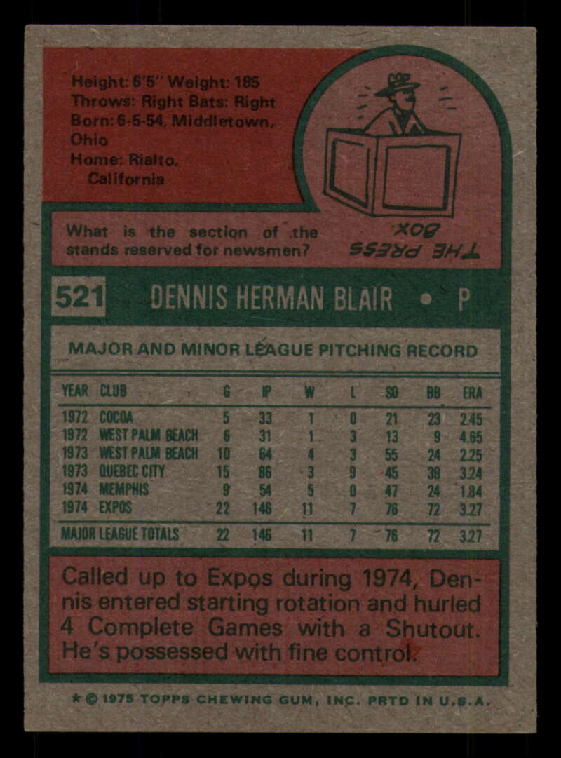 1975 Topps Baseball #516 - #585 - Complete your set - Pick your card - Picture 35 of 489