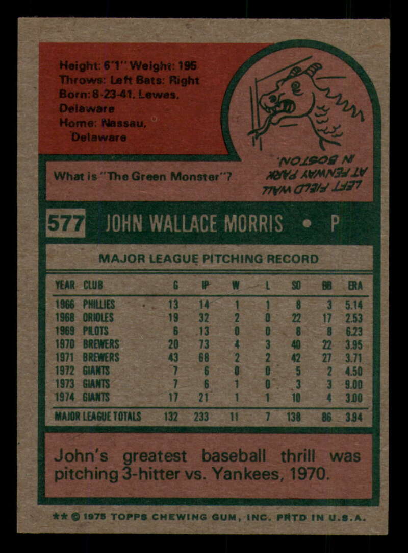 1975 Topps Baseball #516 - #585 - Complete your set - Pick your card - Picture 427 of 489