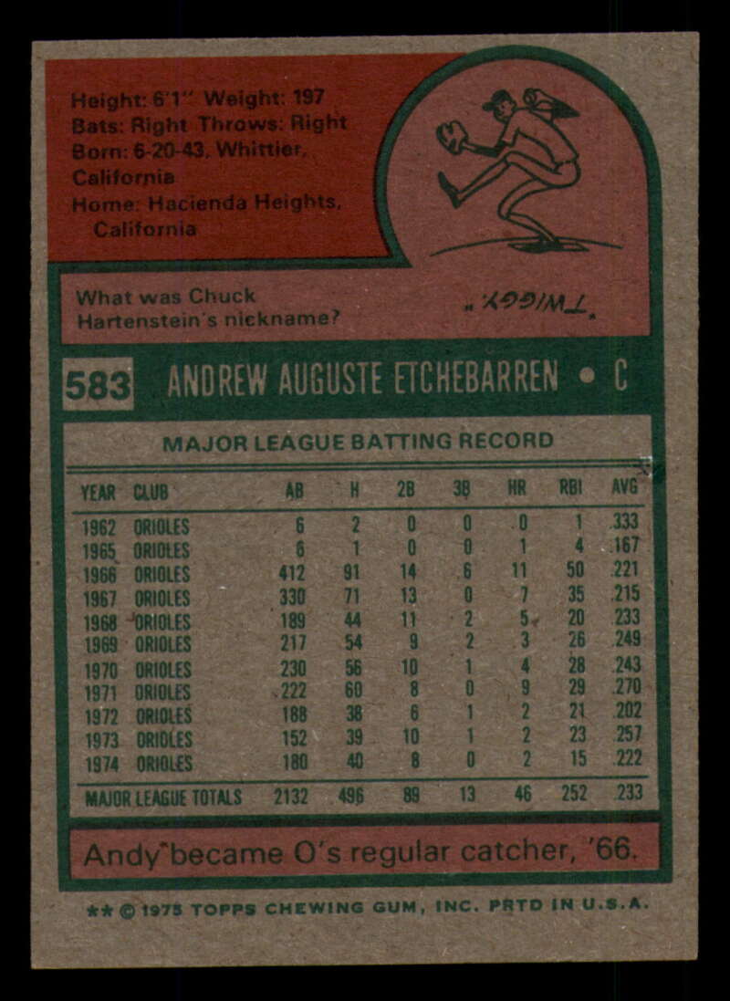 1975 Topps Baseball #516 - #585 - Complete your set - Pick your card - Picture 473 of 489