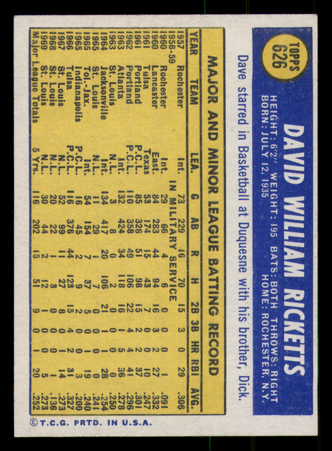 1970 Topps Baseball - #451 to #720 - Complete your set - Pick your card - Picture 217 of 253