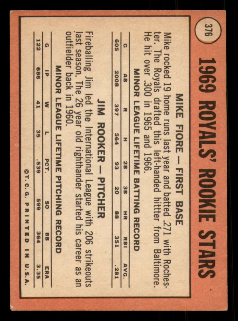1969 Topps Baseball #306- #449 - Complete your set - Pick your card - Picture 255 of 457