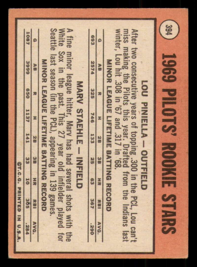 1969 Topps Baseball #306- #449 - Complete your set - Pick your card - Picture 321 of 457