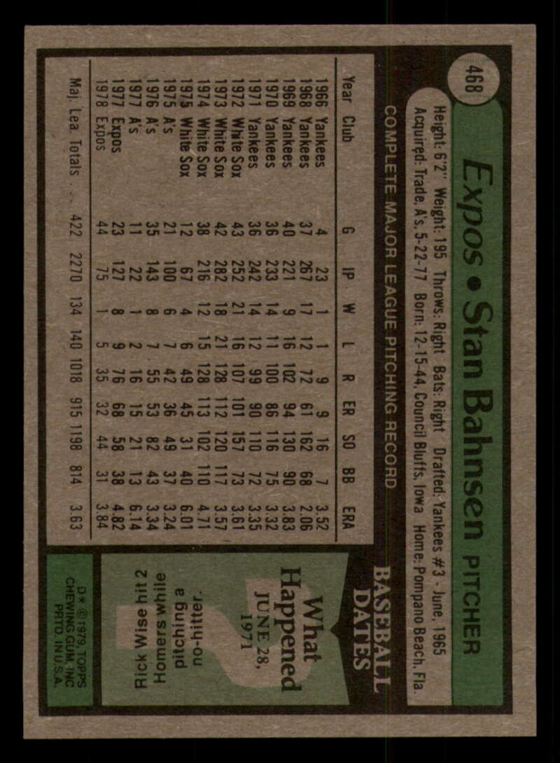 1979 Topps Baseball #451  to  #500 - Complete your set - Pick your card - Picture 183 of 489
