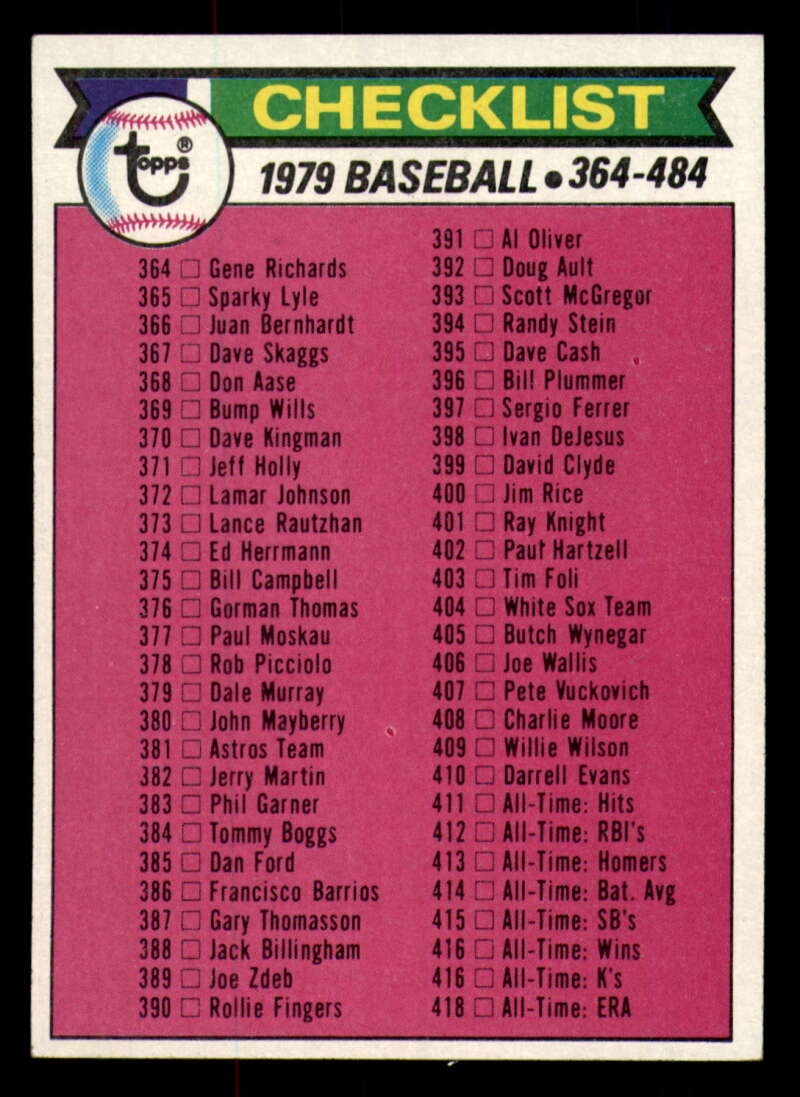 1979 Topps Baseball #451  to  #500 - Complete your set - Pick your card - Picture 330 of 489