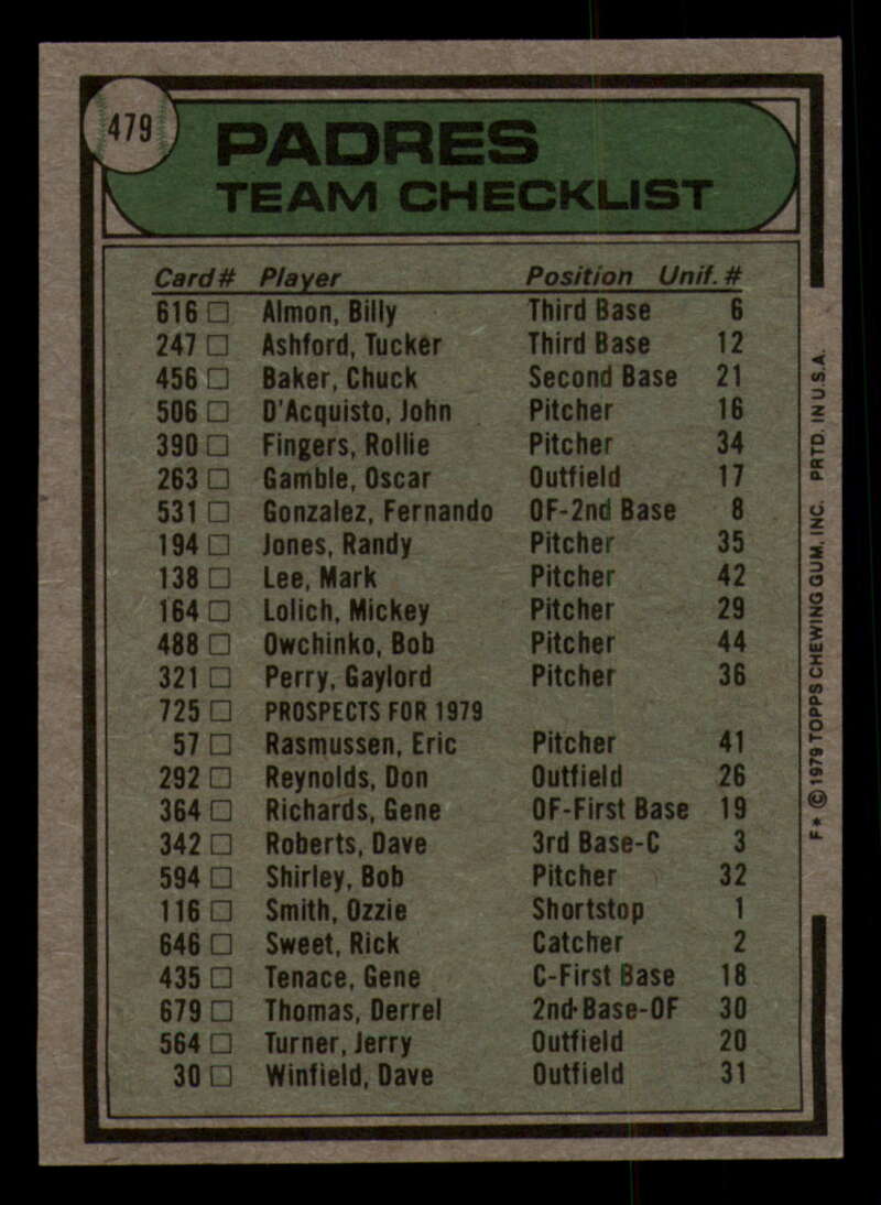 1979 Topps Baseball #451  to  #500 - Complete your set - Pick your card - Picture 295 of 489