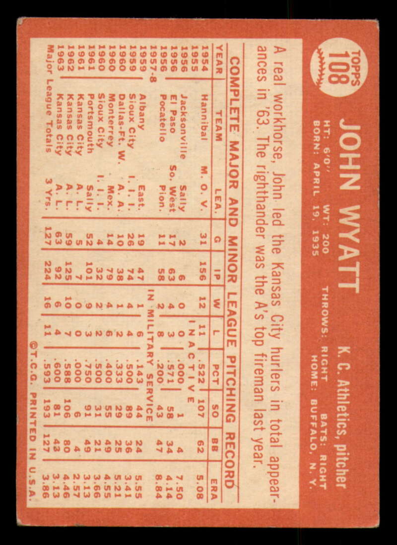 1964 Topps Baseball #3 - #130 - Complete your set - Pick your card - Picture 341 of 465