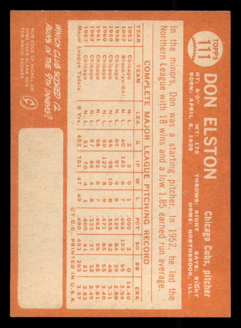 1964 Topps Baseball #3 - #130 - Complete your set - Pick your card - Picture 361 of 465