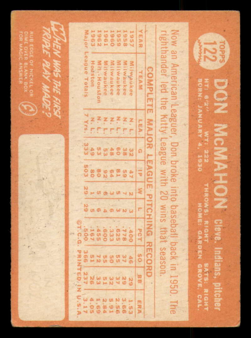 1964 Topps Baseball #3 - #130 - Complete your set - Pick your card - Picture 435 of 465