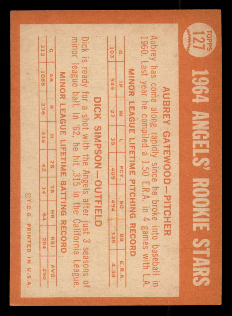 1964 Topps Baseball #3 - #130 - Complete your set - Pick your card - Picture 455 of 465