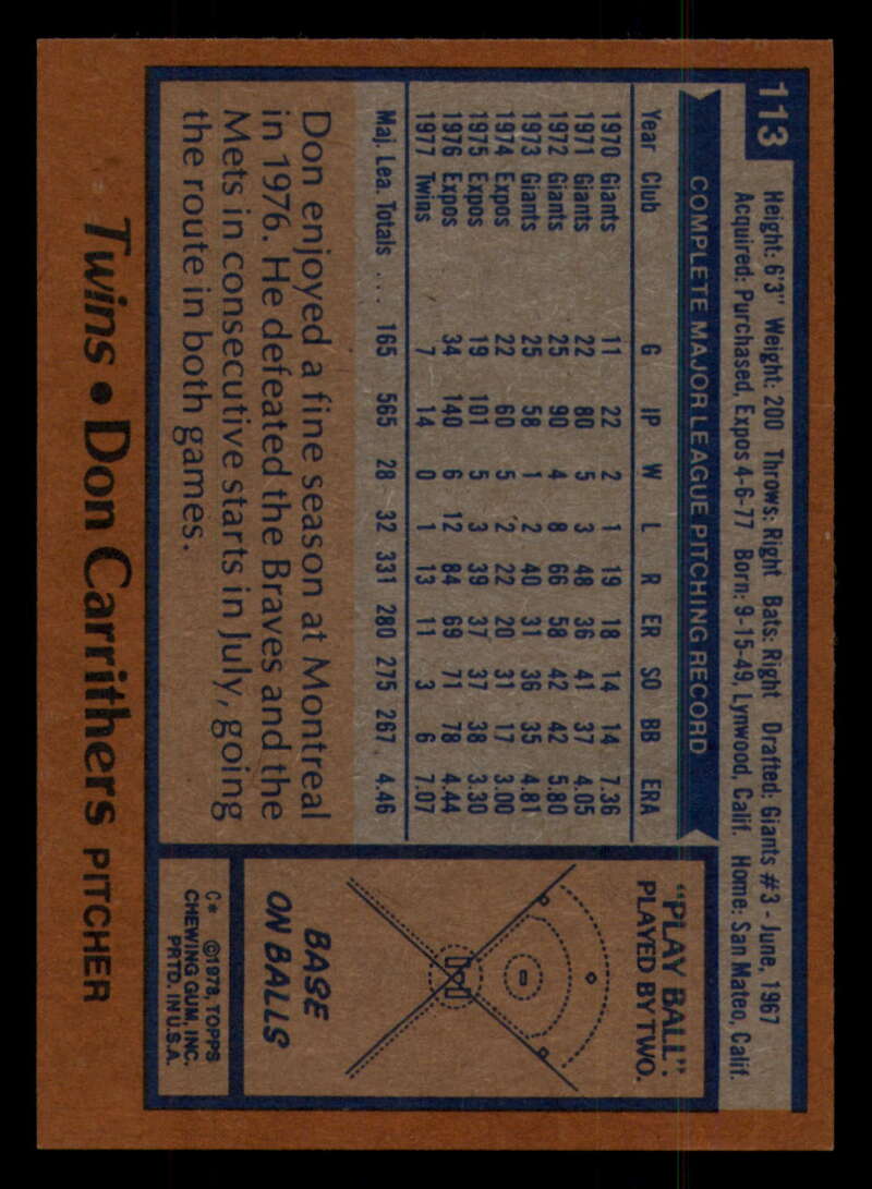 1978 Topps Baseball #111 - #160 - Complete your set - Pick your card - Picture 27 of 489