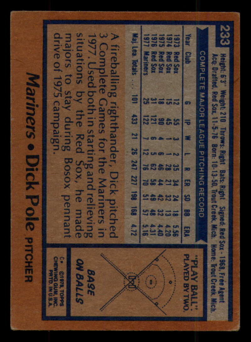 1978 Topps Baseball #216 - #265 - Complete your set - Pick your card - Picture 181 of 497