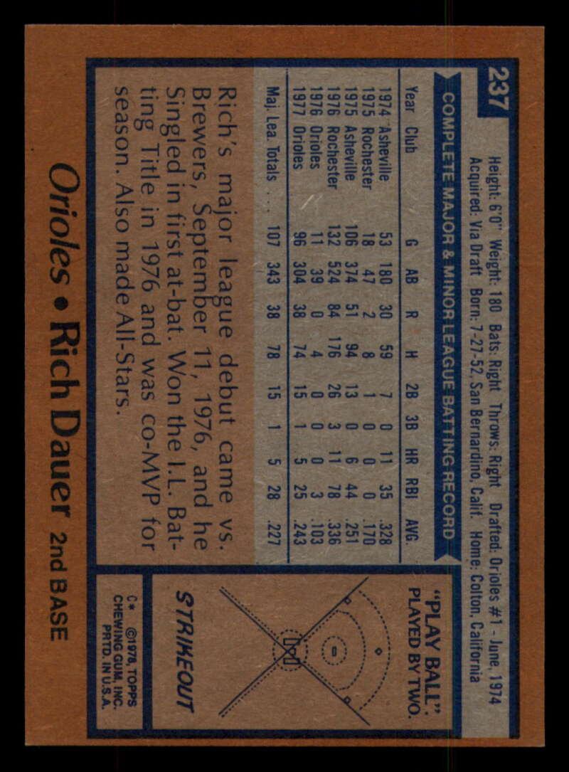 1978 Topps Baseball #216 - #265 - Complete your set - Pick your card - Picture 219 of 497