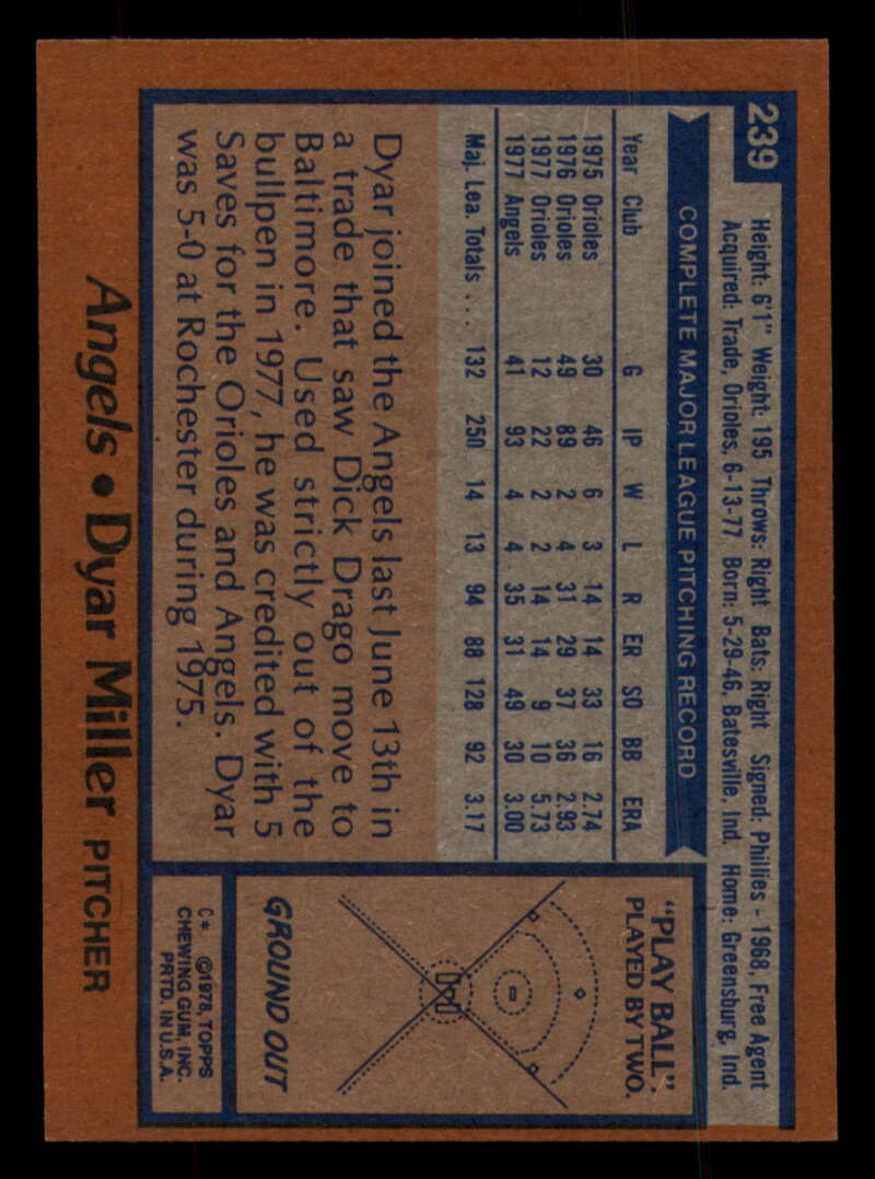 1978 Topps Baseball #216 - #265 - Complete your set - Pick your card - Picture 239 of 497