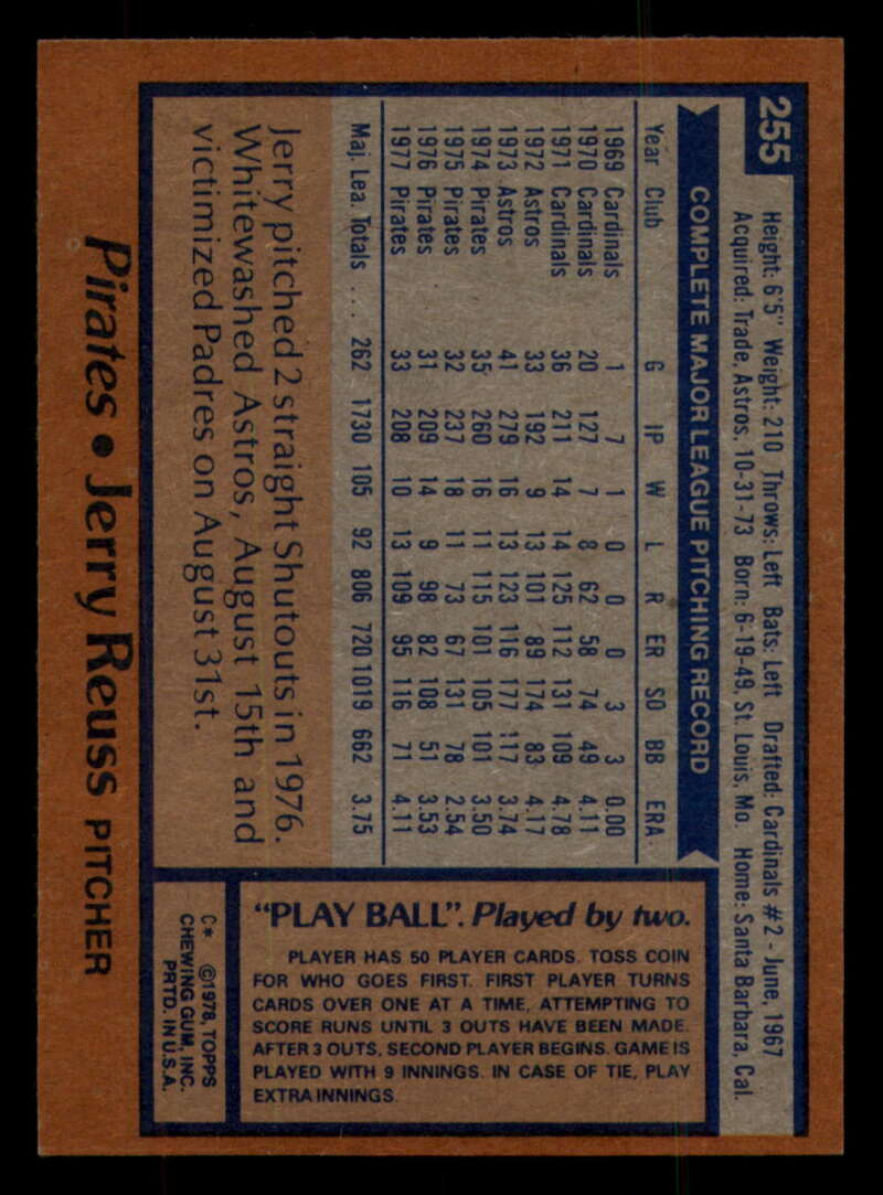 1978 Topps Baseball #216 - #265 - Complete your set - Pick your card - Picture 403 of 497