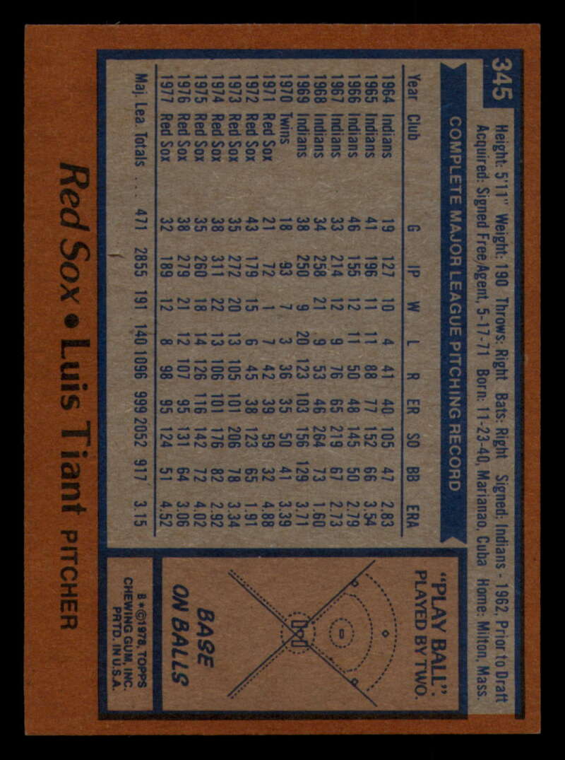 1978 Topps Baseball #316 - #365 - Complete your set - Pick your card - Picture 299 of 491