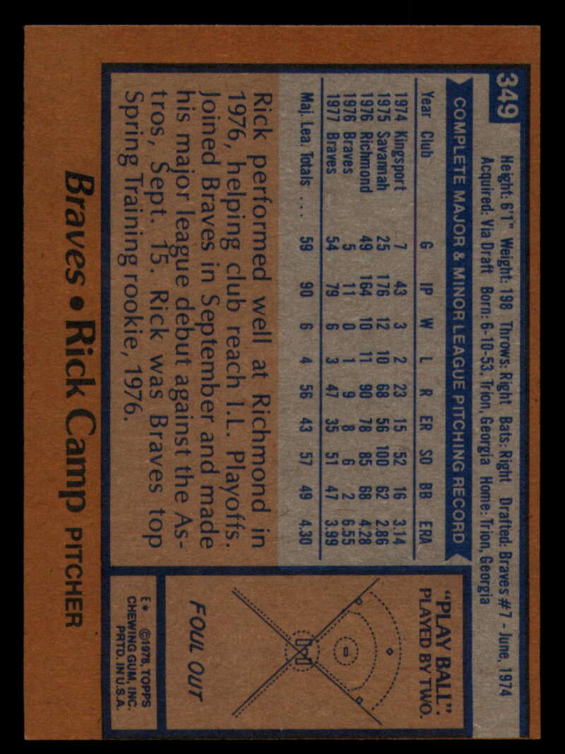 1978 Topps Baseball #316 - #365 - Complete your set - Pick your card - Picture 341 of 491