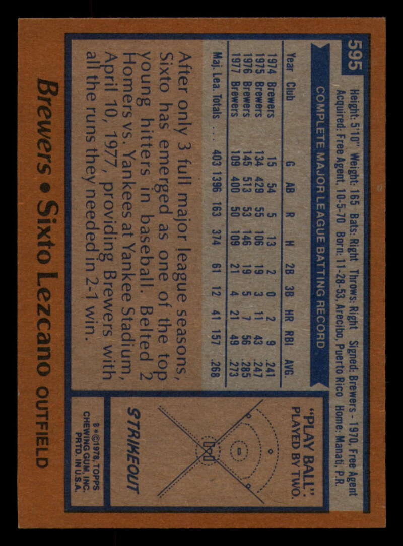 1978 Topps Baseball #571 - #625 - Complete your set - Pick your card - Picture 201 of 499