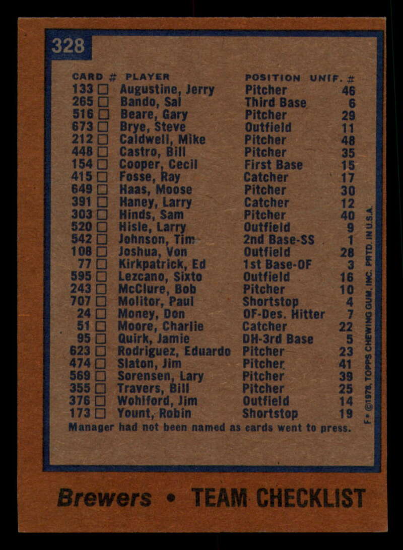 1978 Topps Baseball #316 - #365 - Complete your set - Pick your card - Picture 125 of 491