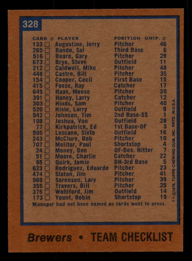 1978 Topps Baseball #316 - #365 - Complete your set - Pick your card - Picture 127 of 491
