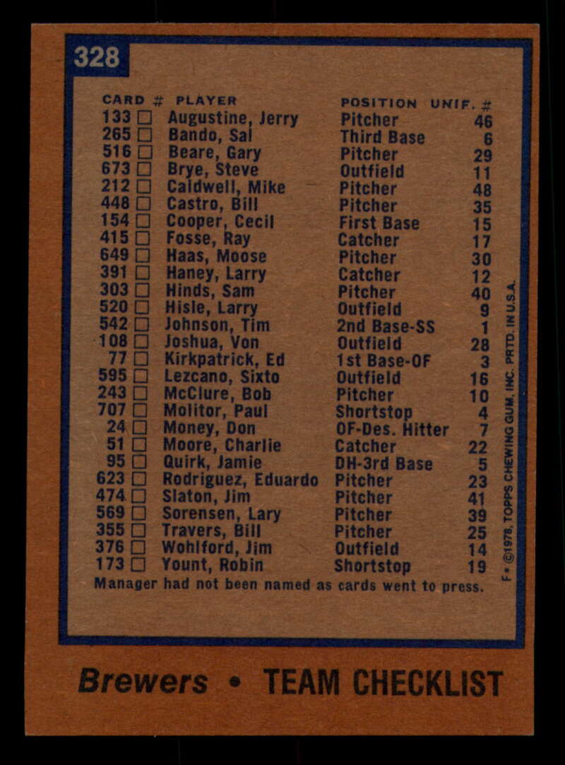 1978 Topps Baseball #316 - #365 - Complete your set - Pick your card - Picture 131 of 491