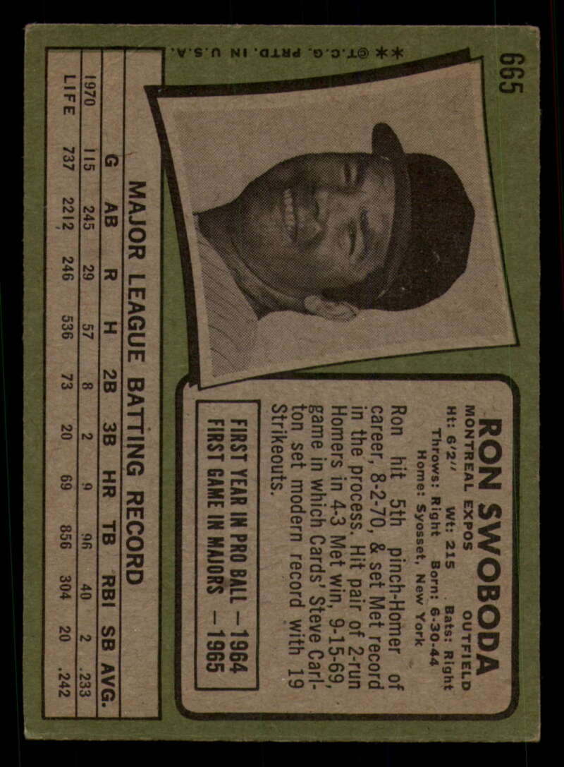 1971 Topps Baseball #621 - #700 - Completa tu conjunto - Elige tu tarjeta - Imagen 179 de 419