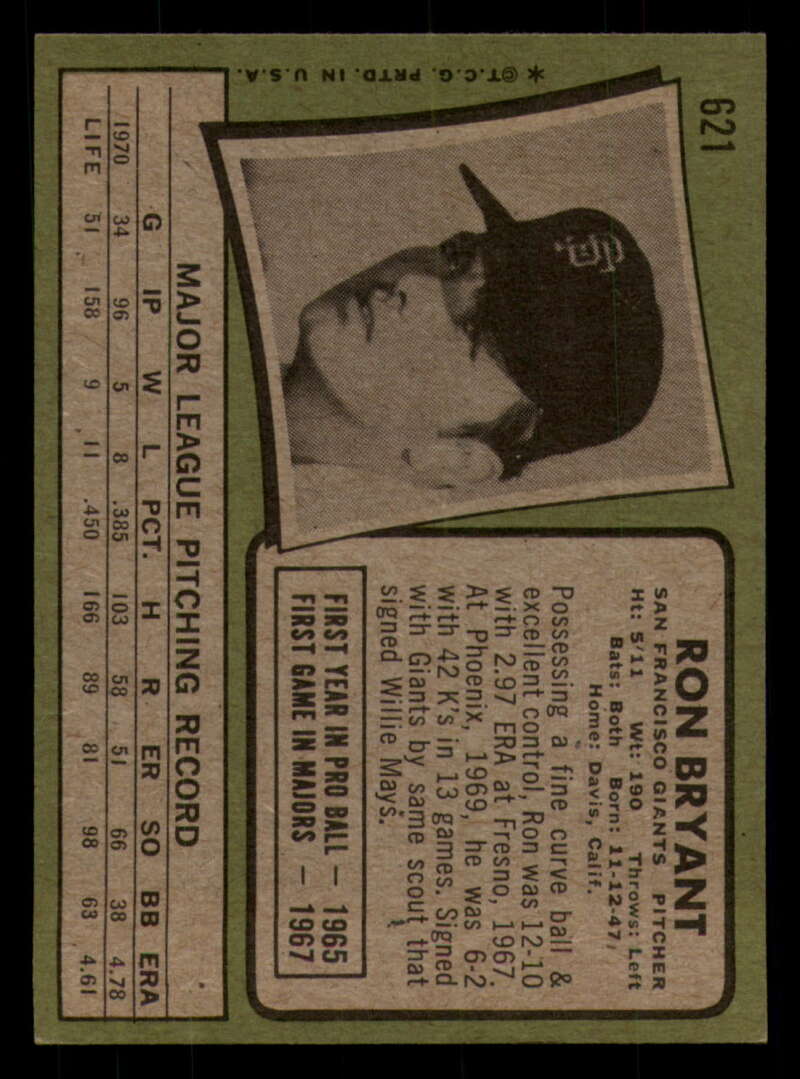 1971 Topps Baseball #621 - #700 - Completa tu conjunto - Elige tu tarjeta - Imagen 3 de 419