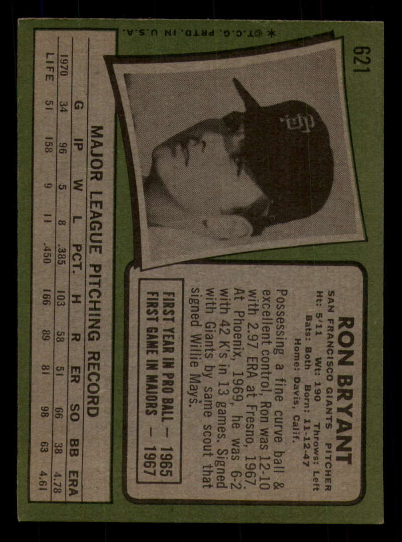 1971 Topps Baseball #621 - #700 - Completa tu conjunto - Elige tu tarjeta - Imagen 5 de 419