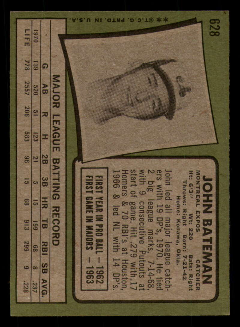 1971 Topps Baseball #621 - #700 - Completa tu conjunto - Elige tu tarjeta - Imagen 37 de 419