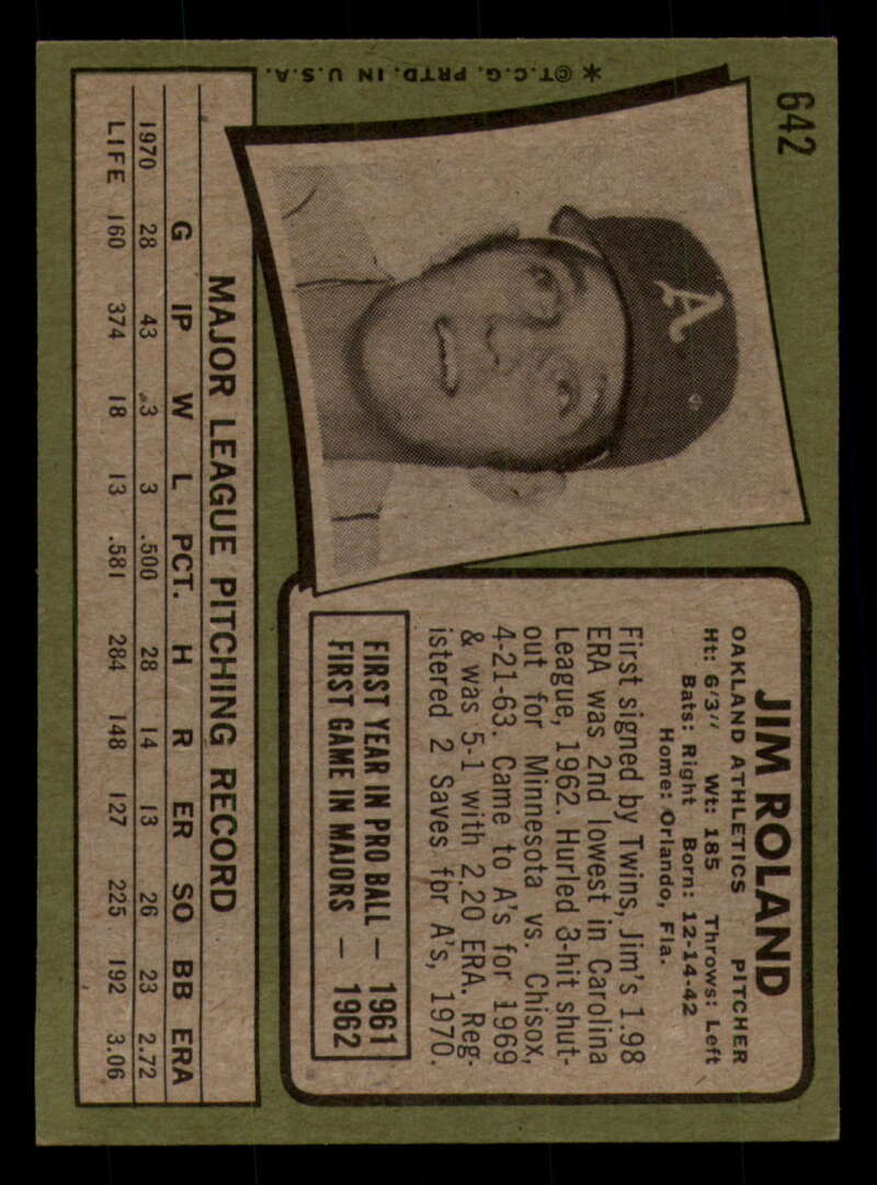 1971 Topps Baseball #621 - #700 - Completa tu conjunto - Elige tu tarjeta - Imagen 85 de 419