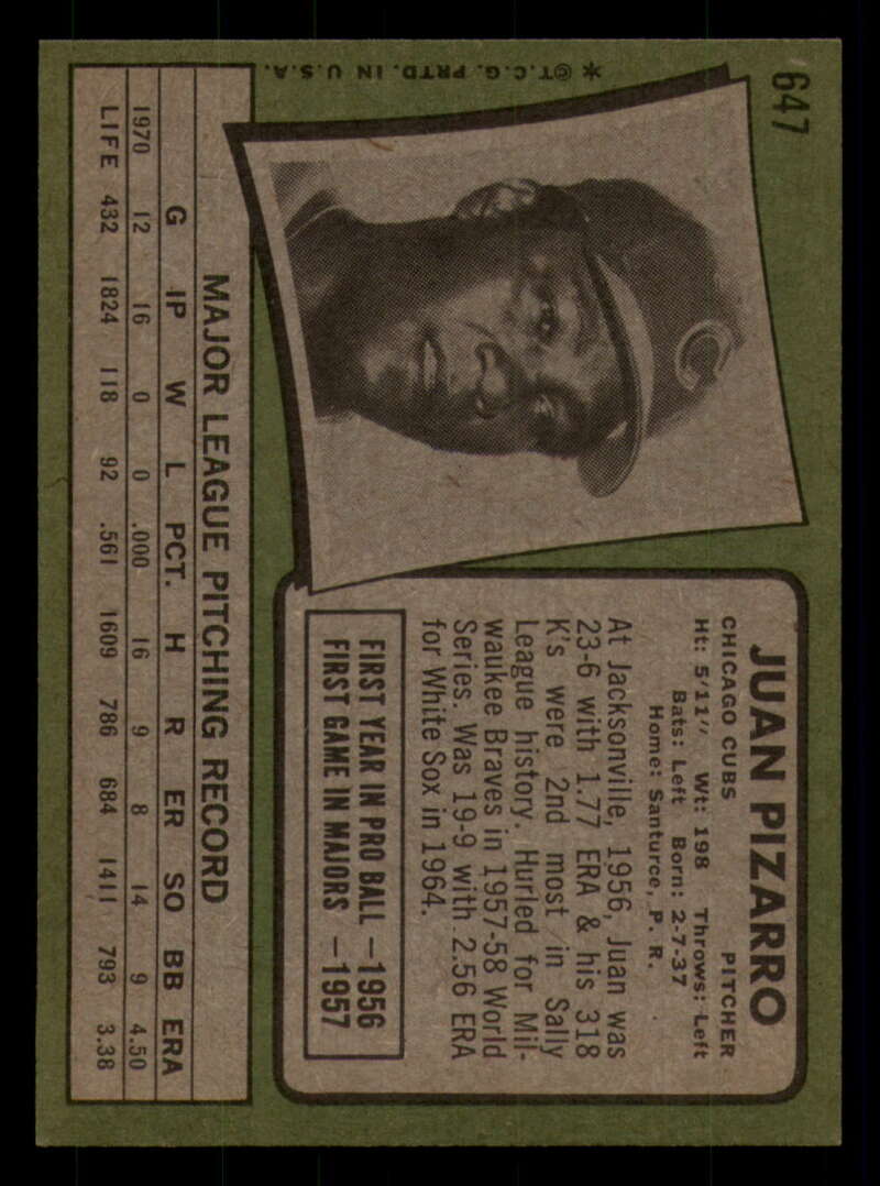 1971 Topps Baseball #621 - #700 - Completa tu conjunto - Elige tu tarjeta - Imagen 105 de 419