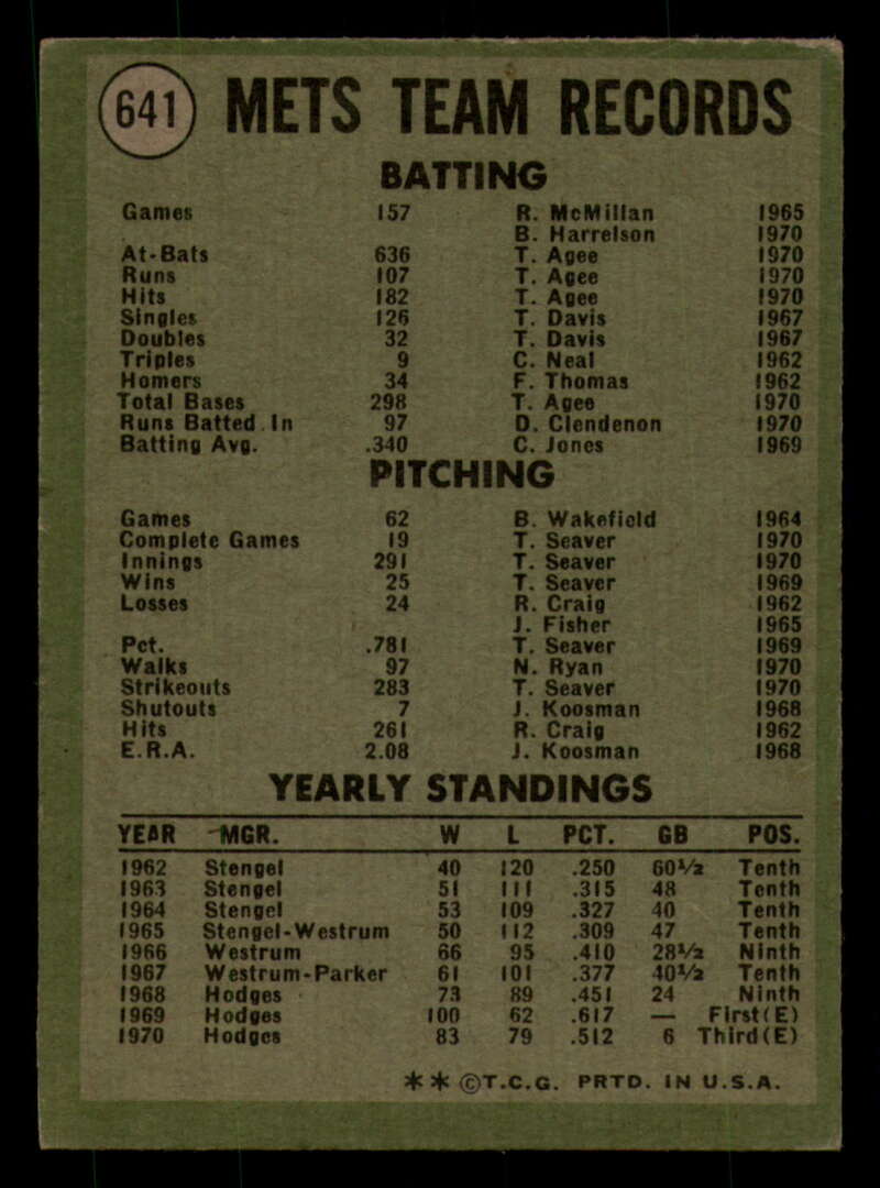1971 Topps Baseball #621 - #700 - Completa tu conjunto - Elige tu tarjeta - Imagen 77 de 419