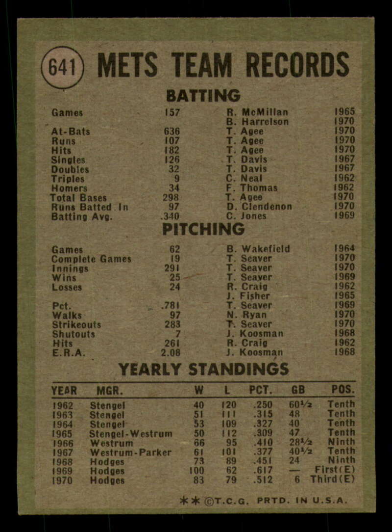 1971 Topps Baseball #621 - #700 - Completa tu conjunto - Elige tu tarjeta - Imagen 79 de 419