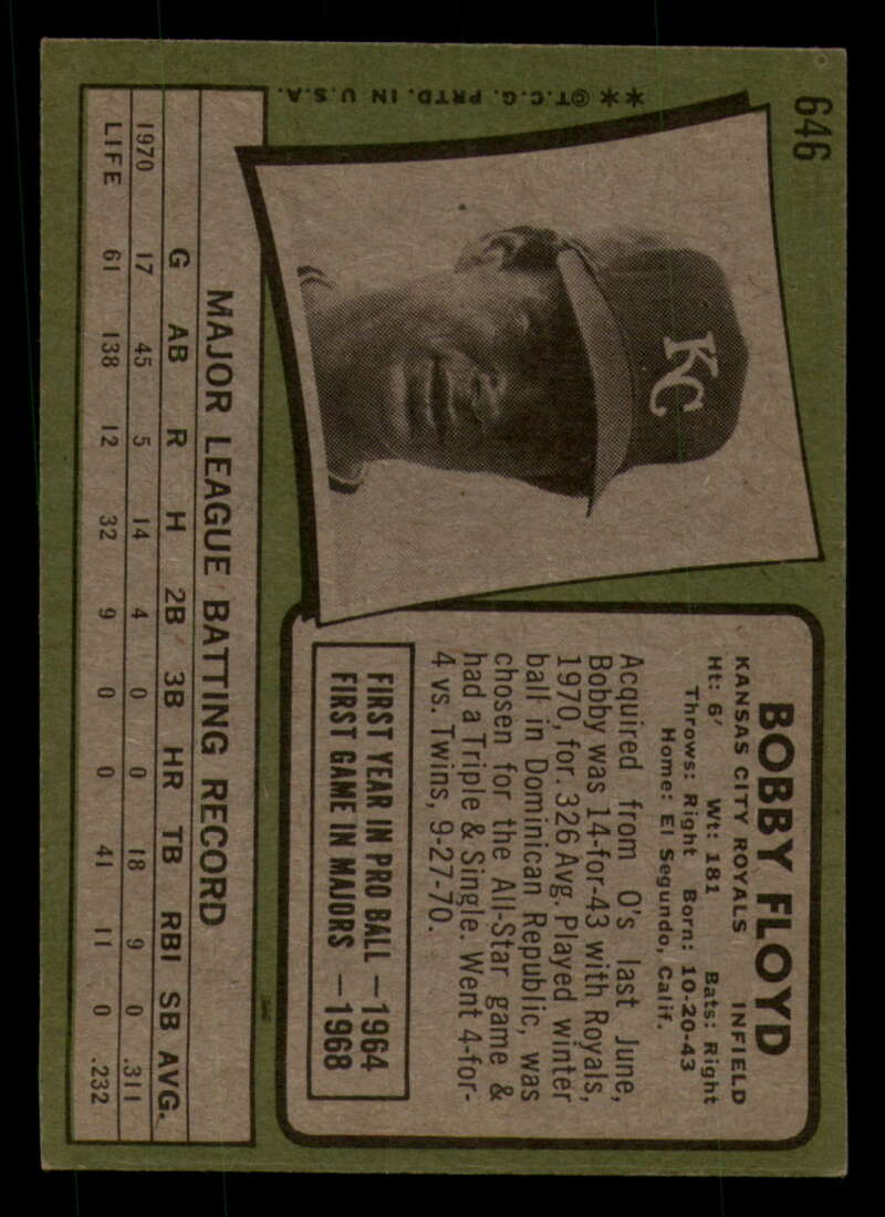 1971 Topps Baseball #621 - #700 - Completa tu conjunto - Elige tu tarjeta - Imagen 99 de 419