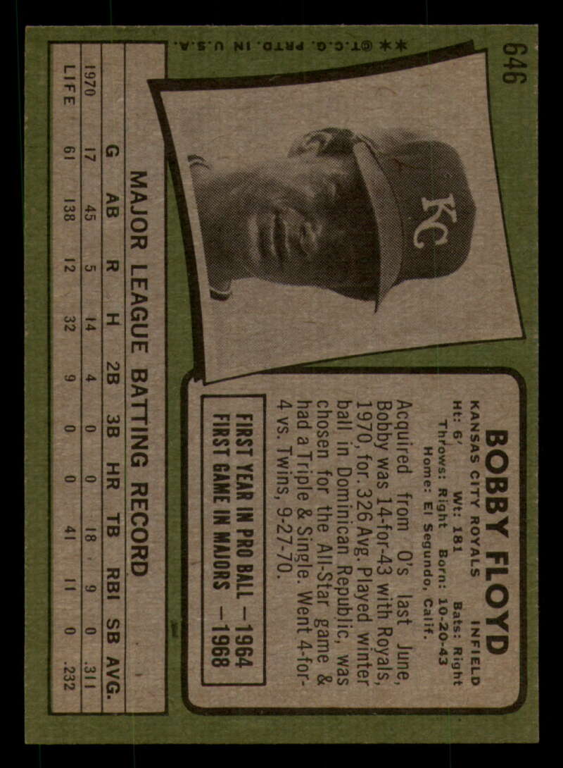 1971 Topps Baseball #621 - #700 - Completa tu conjunto - Elige tu tarjeta - Imagen 97 de 419