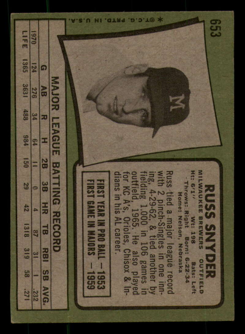 1971 Topps Baseball #621 - #700 - Completa tu conjunto - Elige tu tarjeta - Imagen 123 de 419