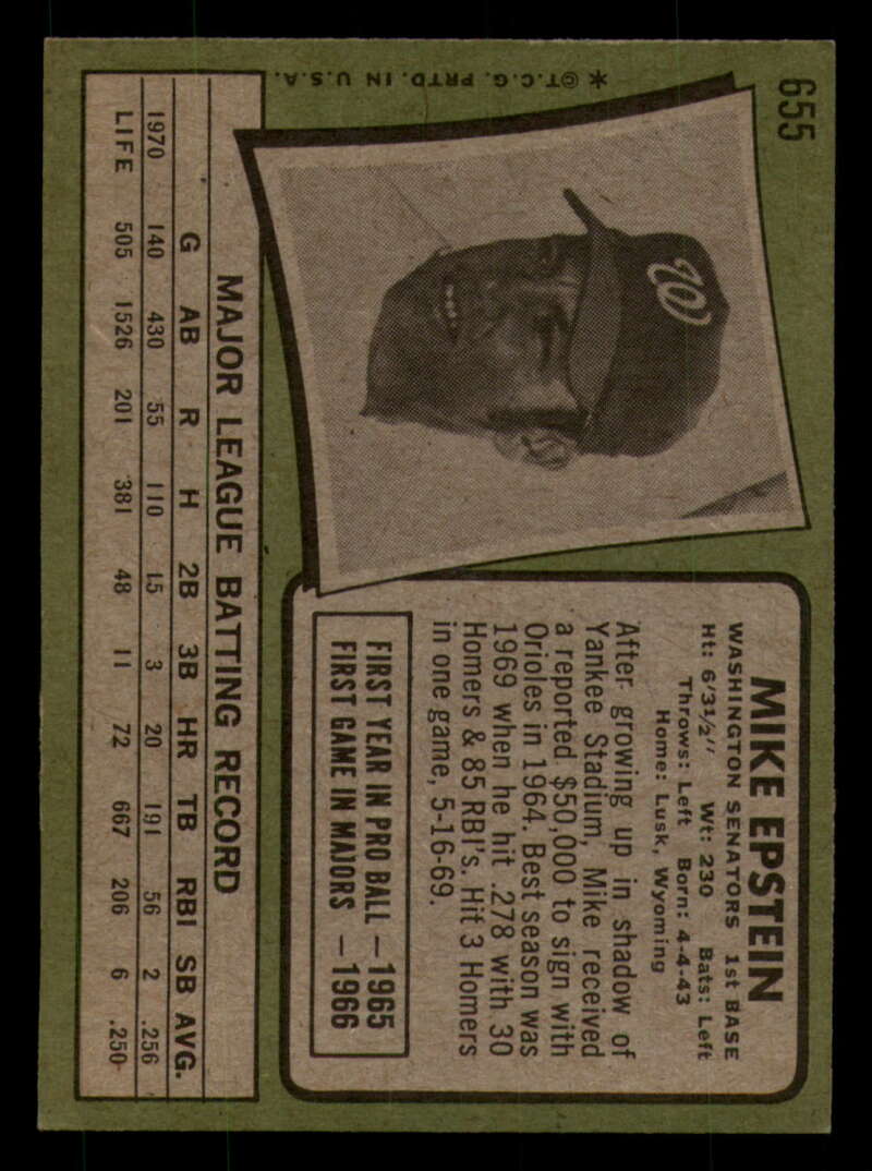 1971 Topps Baseball #621 - #700 - Completa tu conjunto - Elige tu tarjeta - Imagen 131 de 419